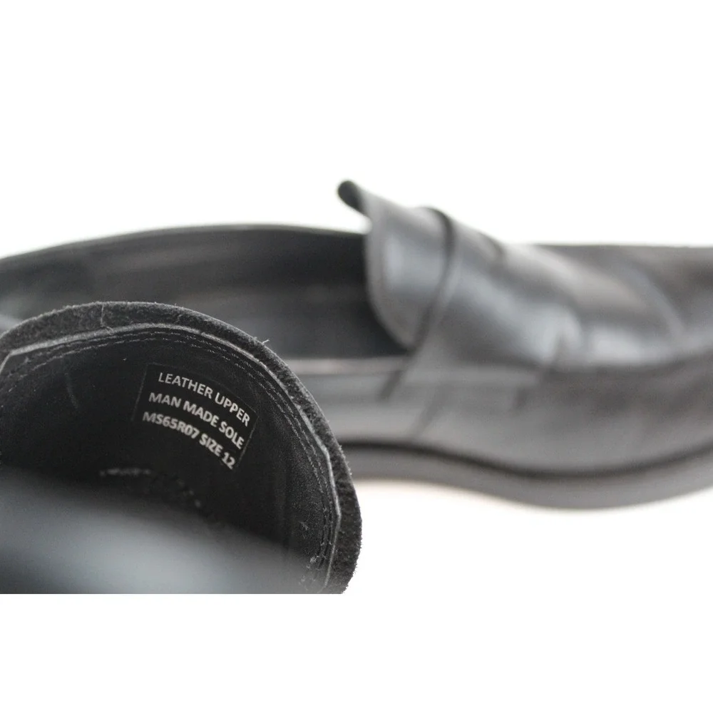PARROTTO MEN Shoes Size 12 Genuine Black Leather & Made In  ITALY